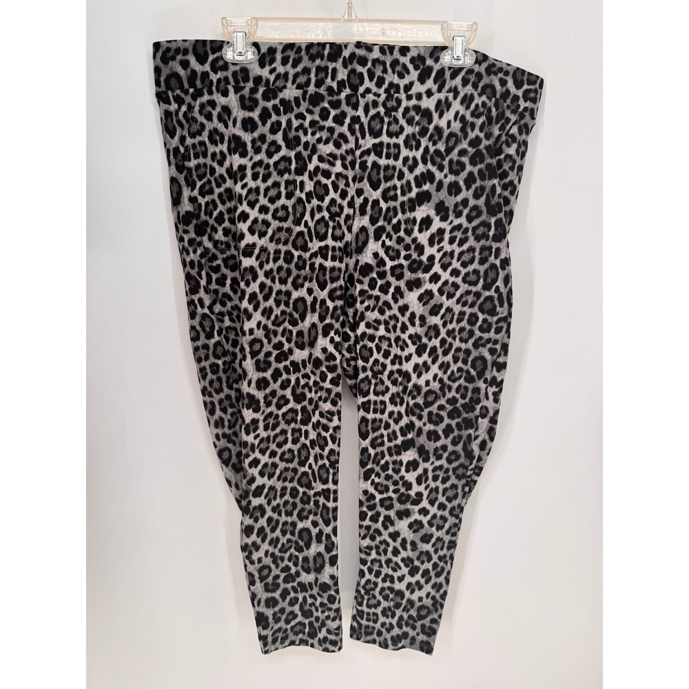 Torrid Leggings Womens 3 Grey Leopard Print Animal Stretch Casual Plus Size